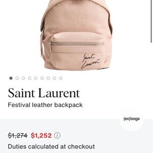 Brand new YSL limited edition Pink Backpack